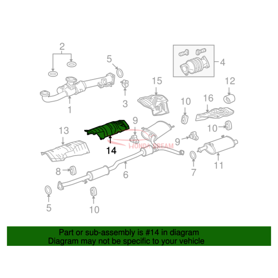 Plate B, Floor Heat Baffle (74602-TA5-A00) - 3