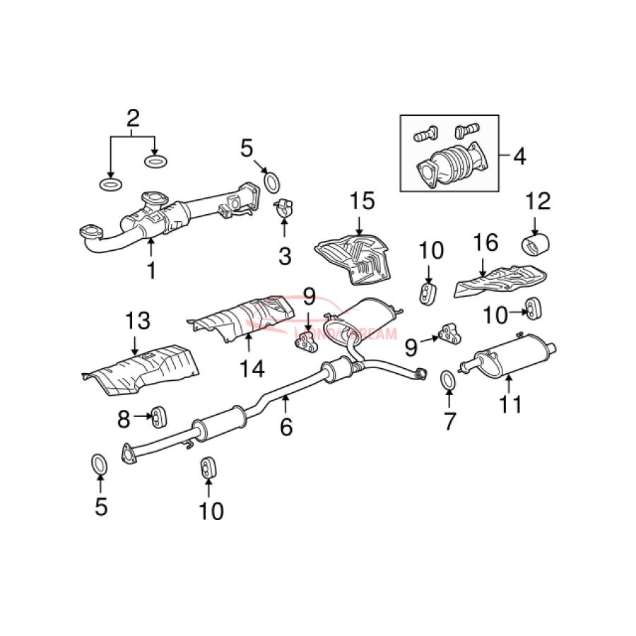 Plate B, Floor Heat Baffle (74602-TA5-A00) - 2