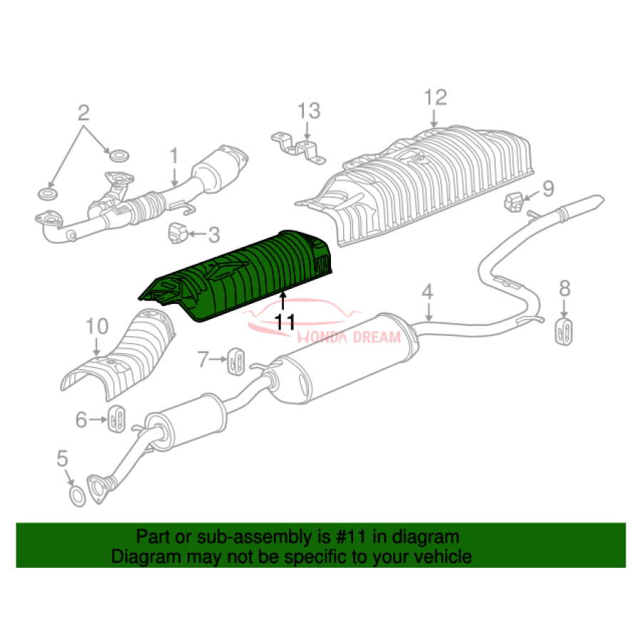 Plate B, Floor Heat Baffle (74602-TK8-A00) - 3