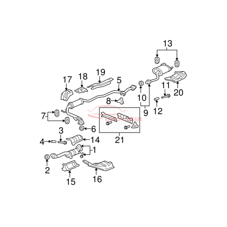 Теплозахисний кожух вихлопної труби (74603-SAA-J00) - 2