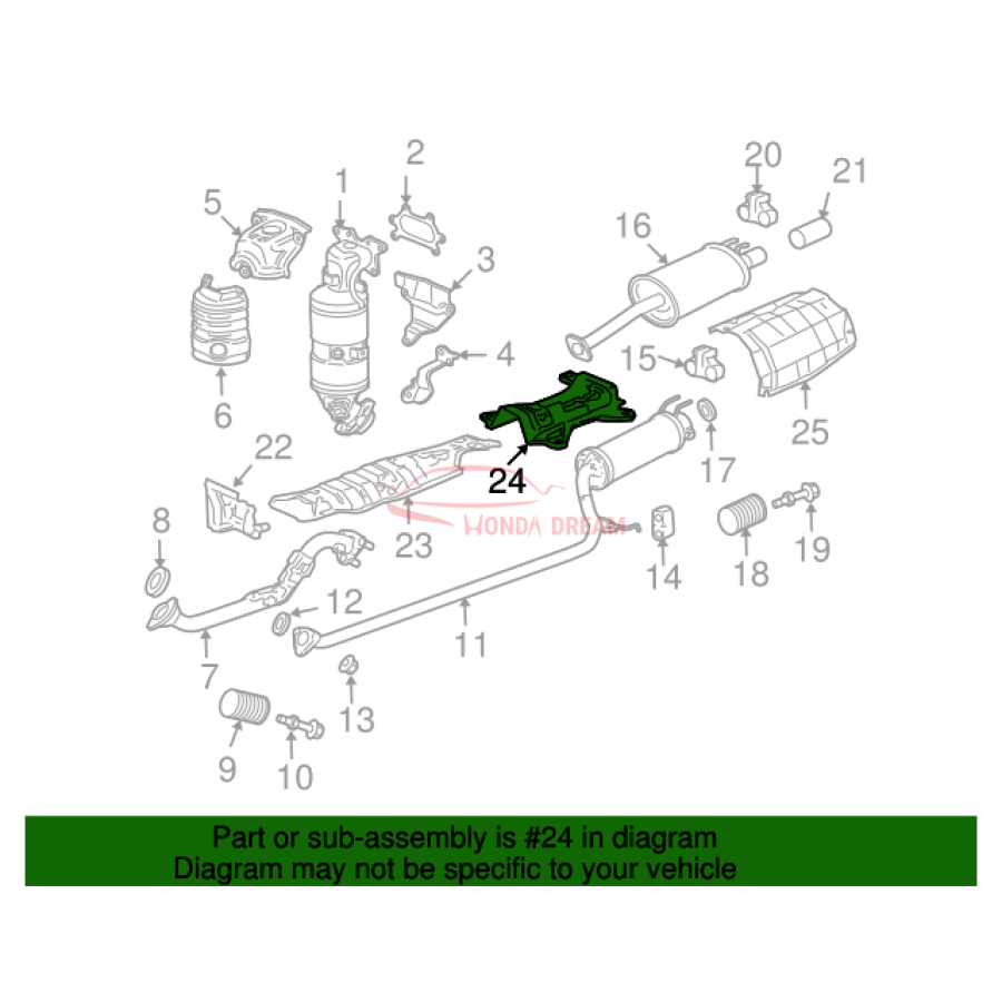 Теплозахисний кожух вихлопної труби (74603-SNA-A00) - 3