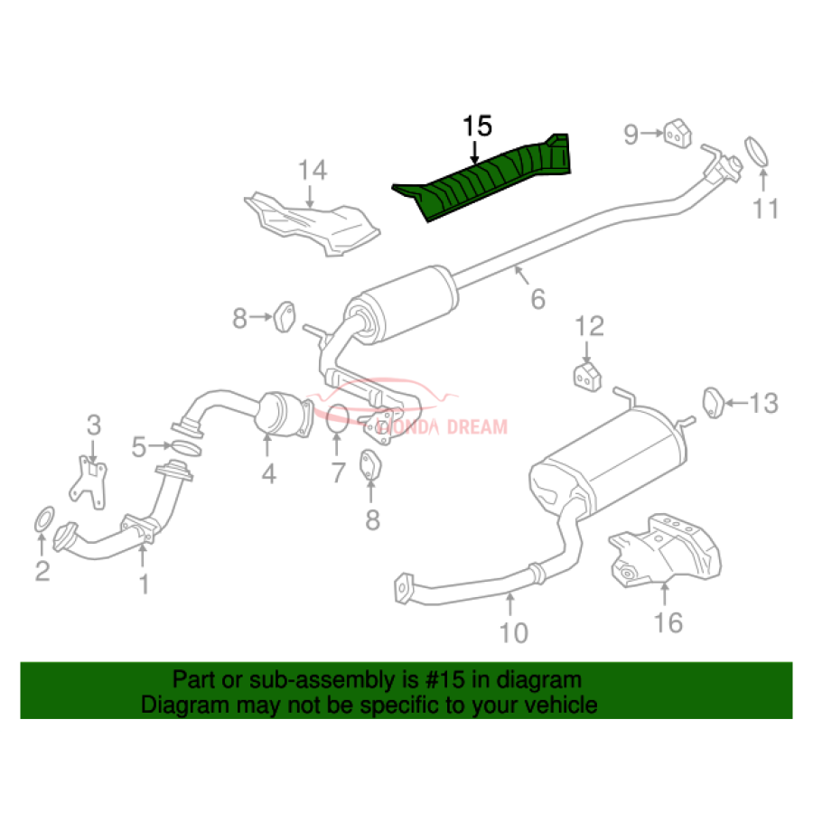 Plate C, Floor Heat Baffle (74603-T7A-000) - 3