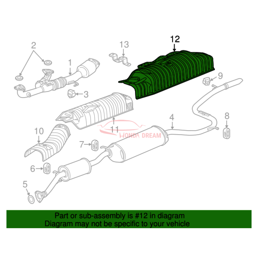 Plate C, Floor Heat Baffle (74603-TK8-A10) - 3