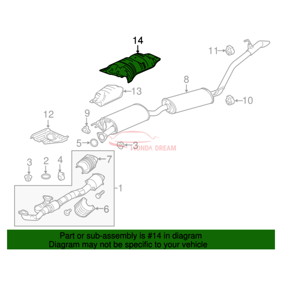 Plate B, Floor Heat Baffle (74603-TZ5-A00) - 3