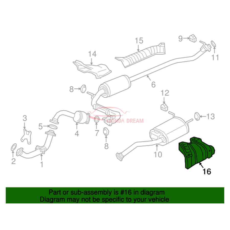 Plate, Muffler Baffle (74605-T7A-000) - 3