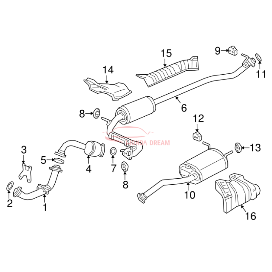 Plate, Muffler Baffle (74605-T7A-000) - 2