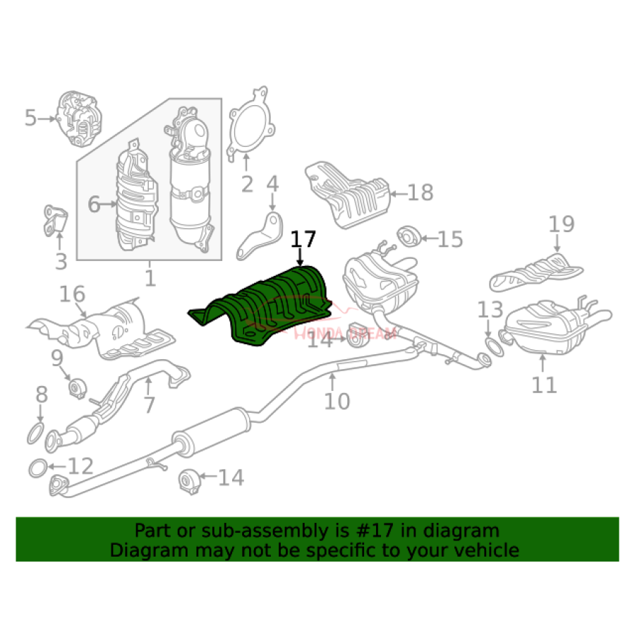 Plate B, Floor Heat Baffle (74611-TBA-A00) - 3