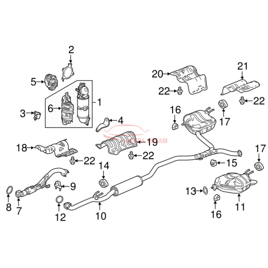 Plate B, Floor Heat Baffle (74611-TVA-A00) - 2