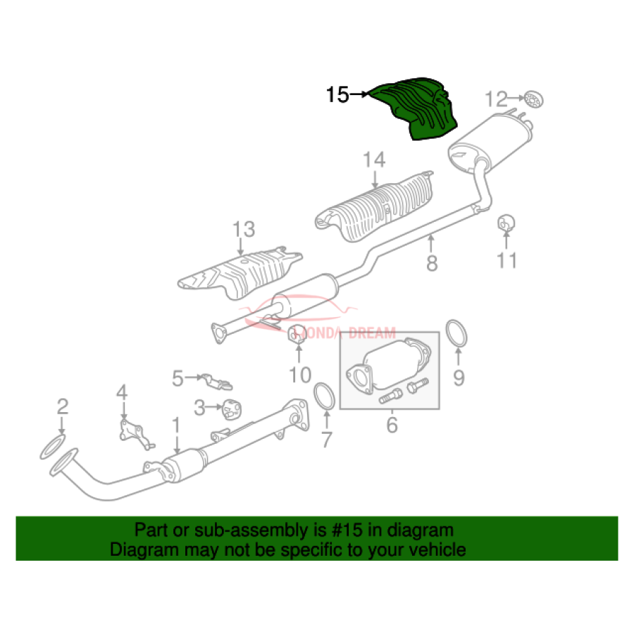 Plate, R. Muffler Baffle (74654-T2A-A00) - 3