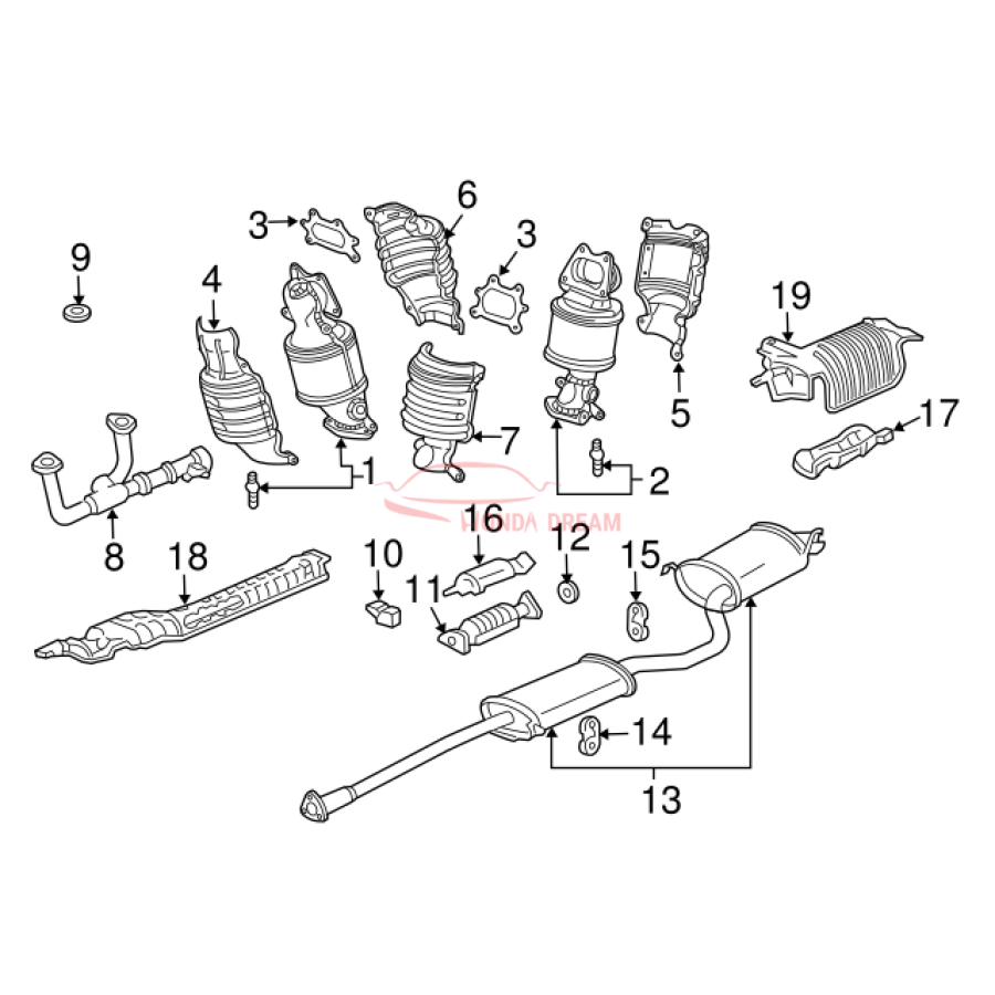 Plate, Muffler Baffle (74655-S3V-A00) - 2