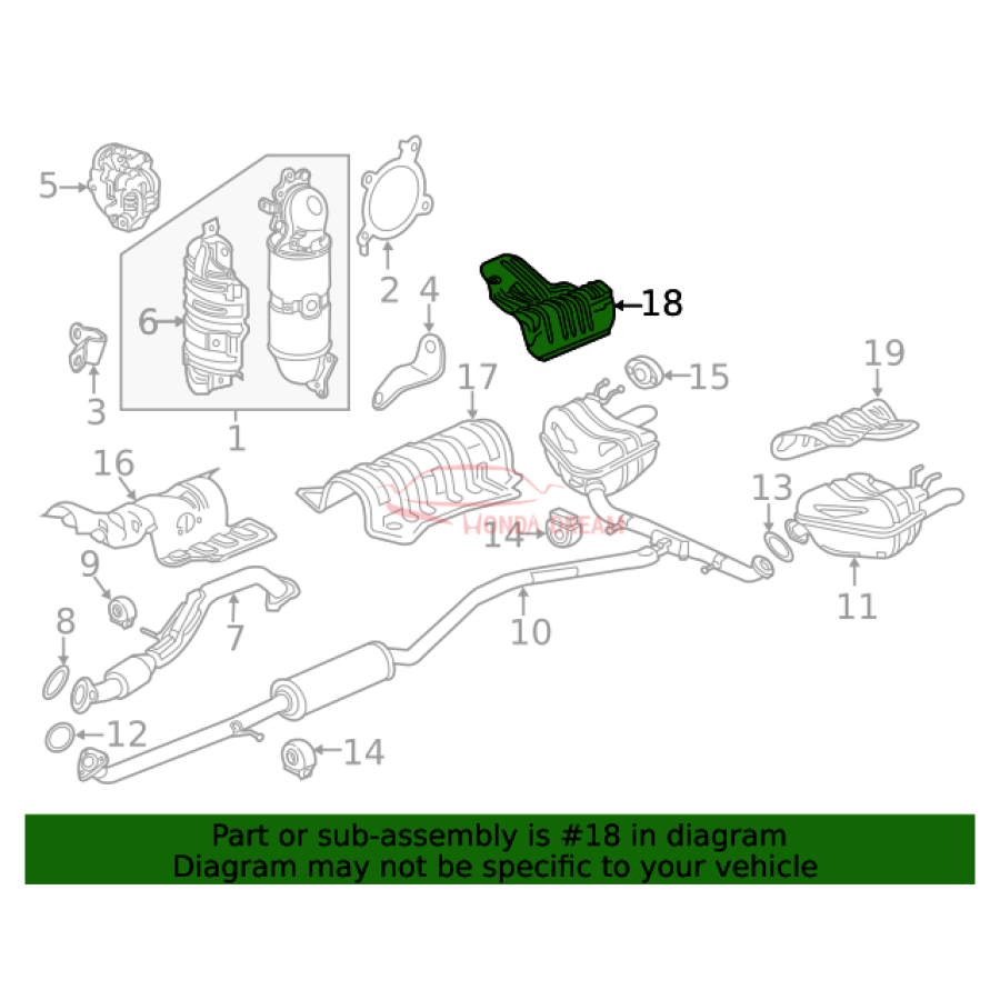 Plate R, Muffler Baffle (74655-TBA-A00) - 3