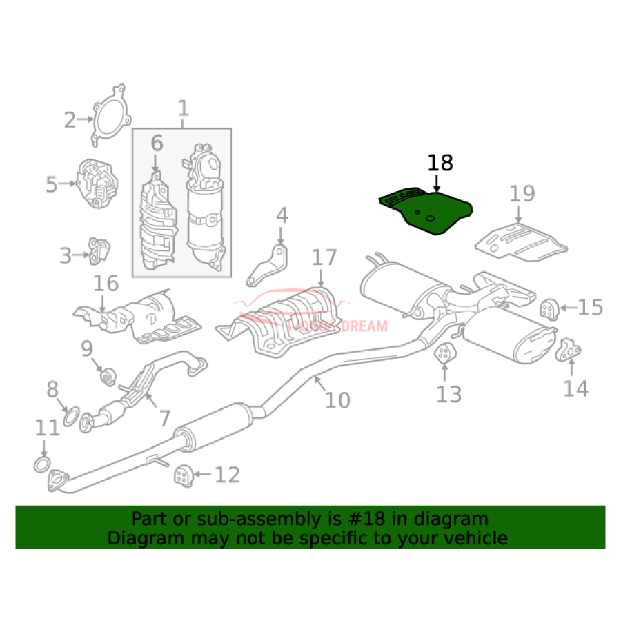 Plate R, Muffler Baffle (74655-TBF-A00) - 3