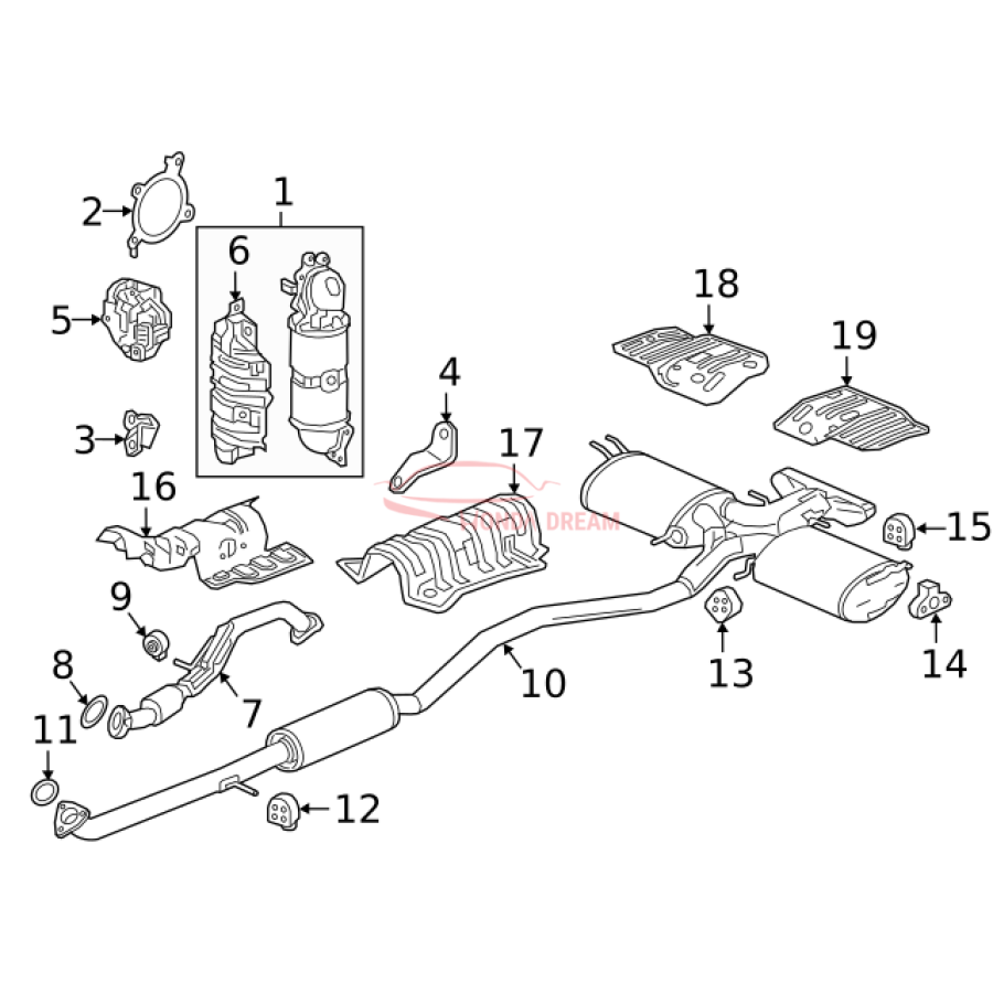 Plate R, Muffler Baffle (74655-TBF-A00) - 2