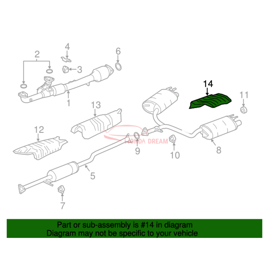 Plate, L. Muffler Baffle (74694-T2A-A00) - 3