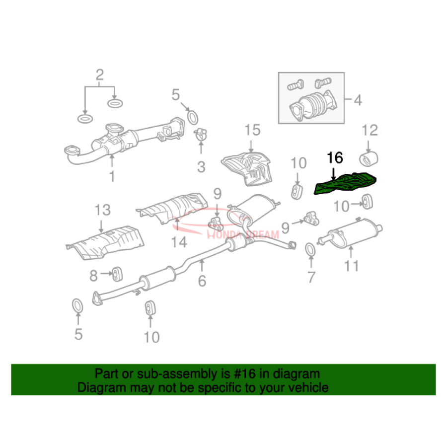 Plate, L. Muffler Baffle (74694-TP6-A00) - 2