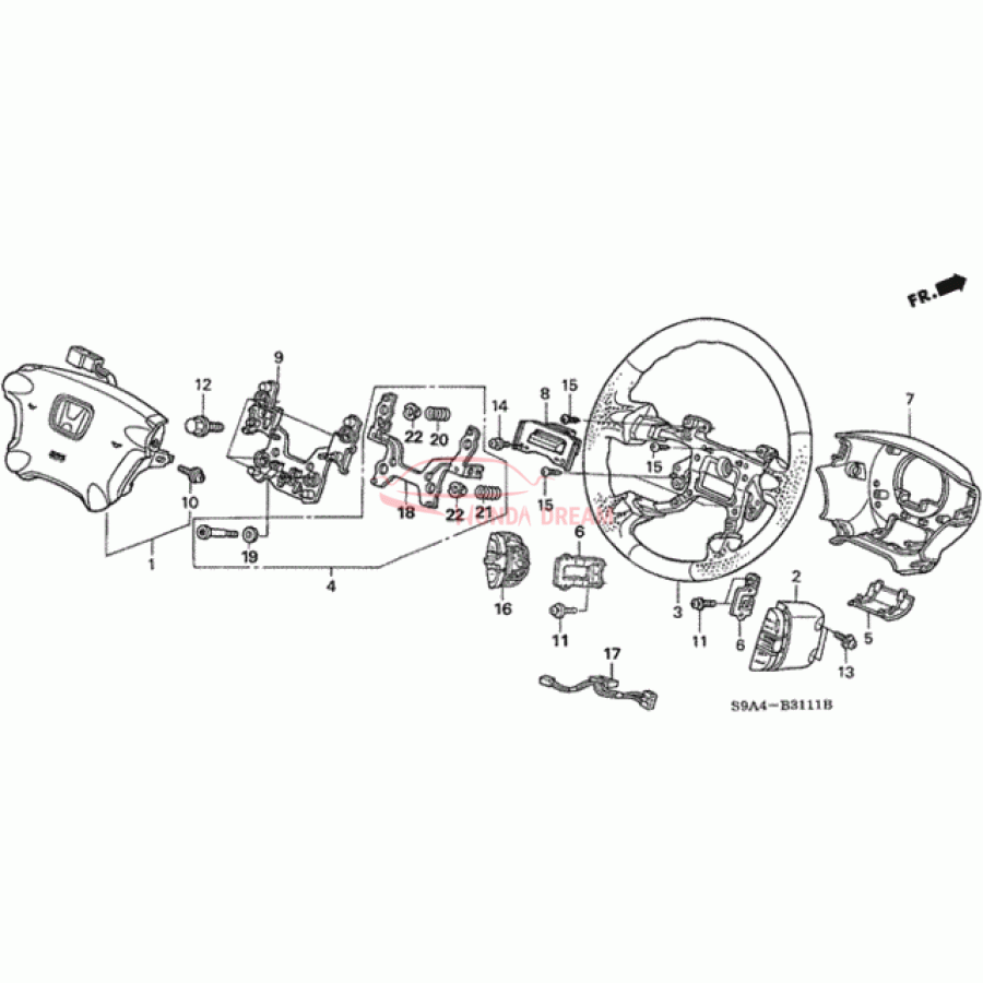 Steering Wheel (78501-SCA-G61ZB) - 1