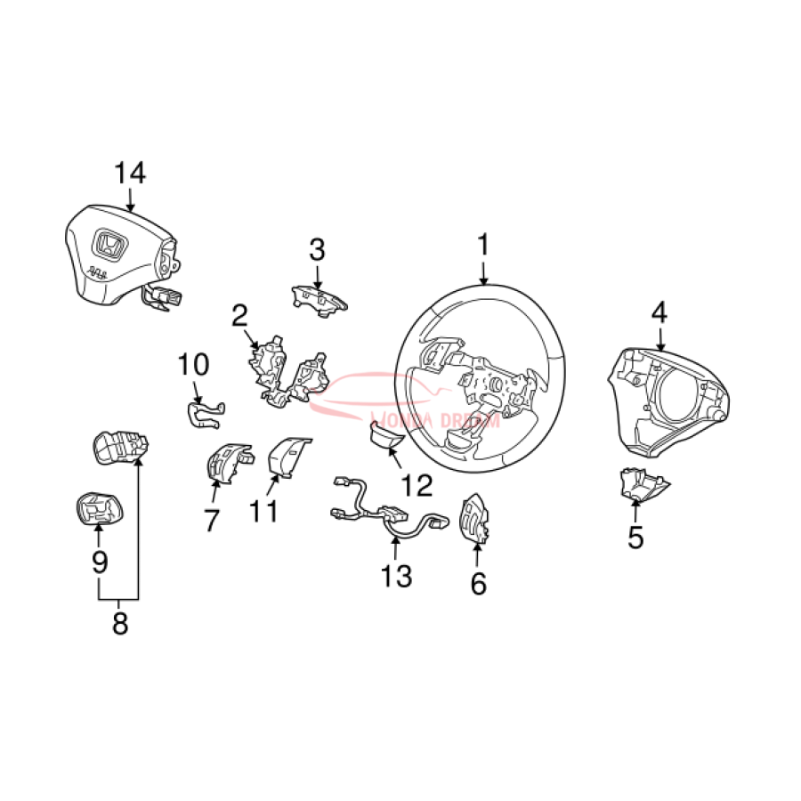 Steering Wheel (78501-SDN-A81ZA) - 3