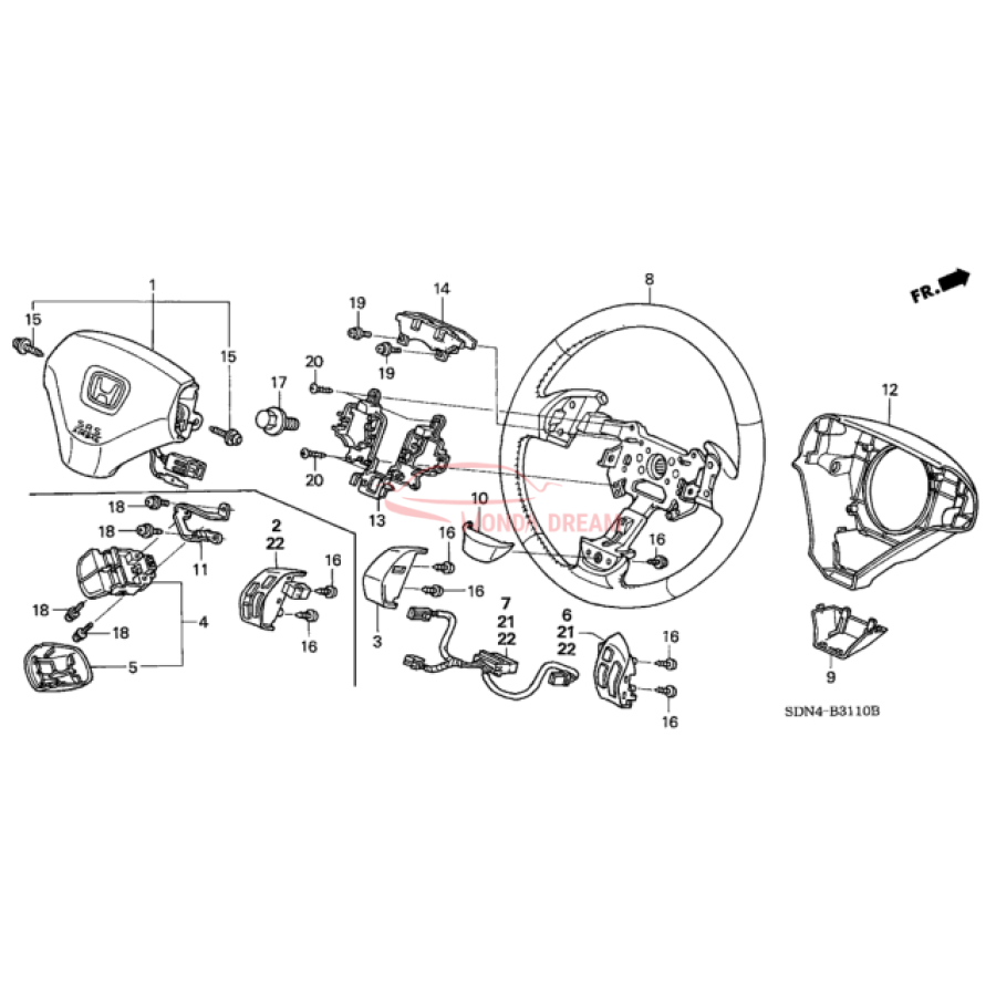 Steering Wheel (78501-SDP-A51ZA) - 1