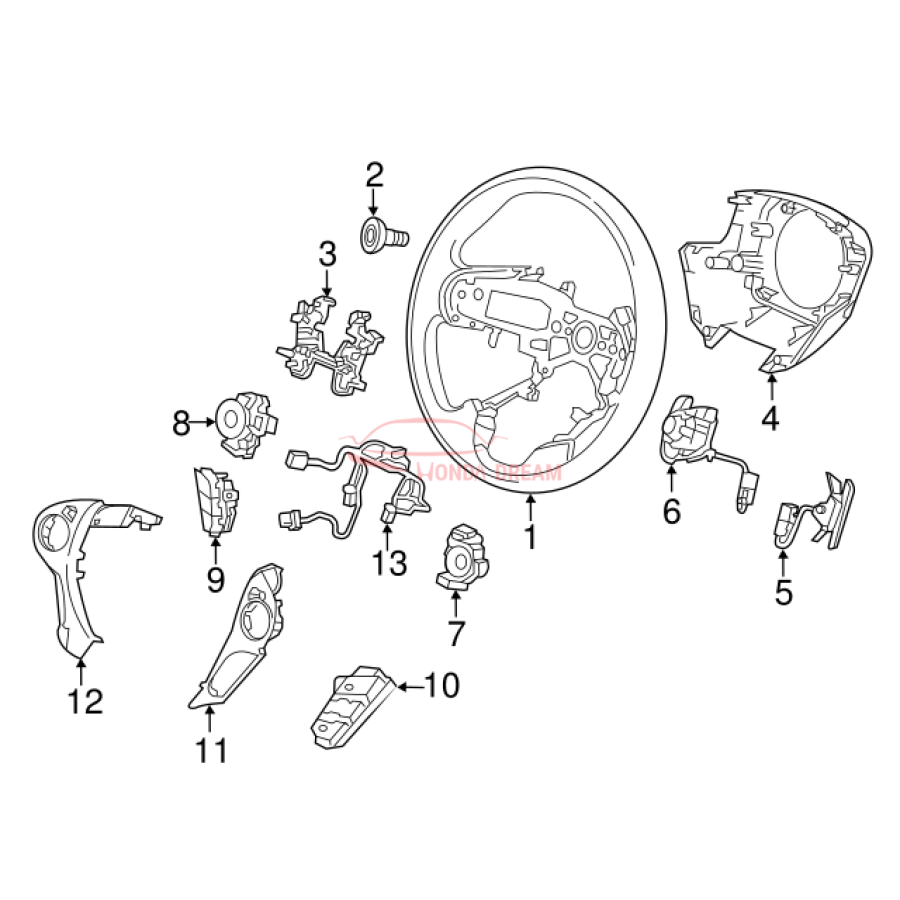 Steering Wheel (78501-T2A-U41ZA) - 3