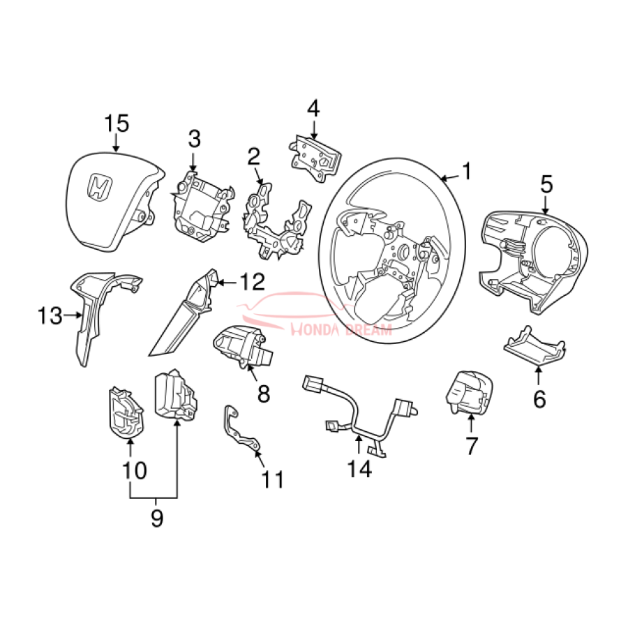 Steering Wheel (78501-TA0-A91ZA) - 3