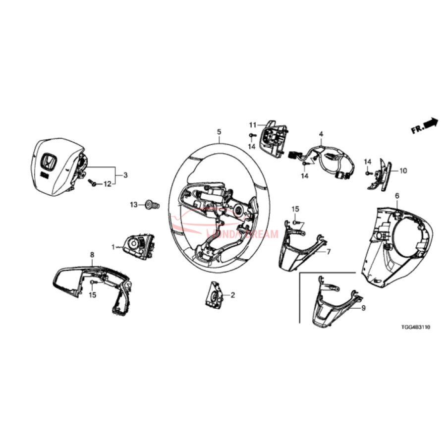 Steering Wheel (78501-TBA-A21ZA) - 3