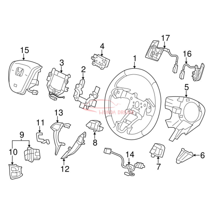 Steering Wheel (78501-TE0-A51ZA) - 3