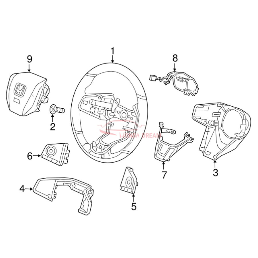 Steering Wheel (78501-TLA-A20ZA) - 3