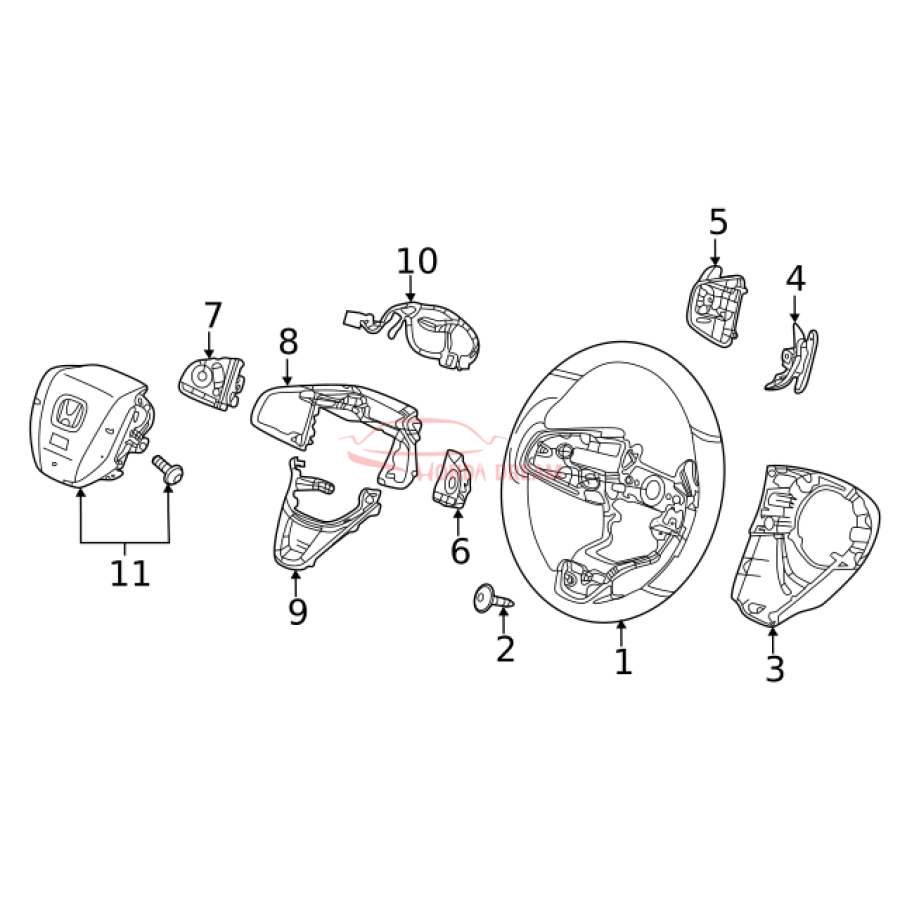 Steering Wheel (78501-TRT-A40ZA) - 3