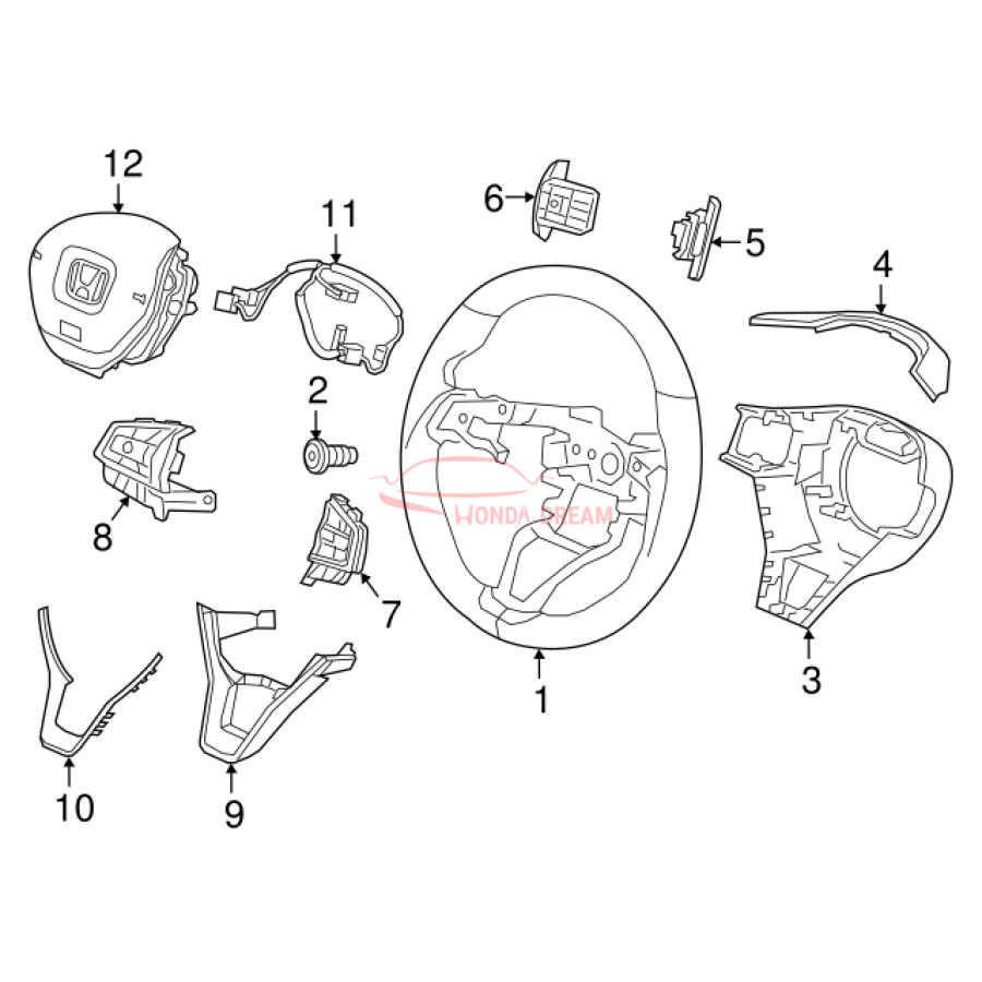 Steering Wheel (78501-TVA-A00ZA) - 3