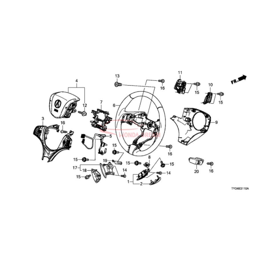 Steering Wheel (78501-TY2-Q71ZA) - 1