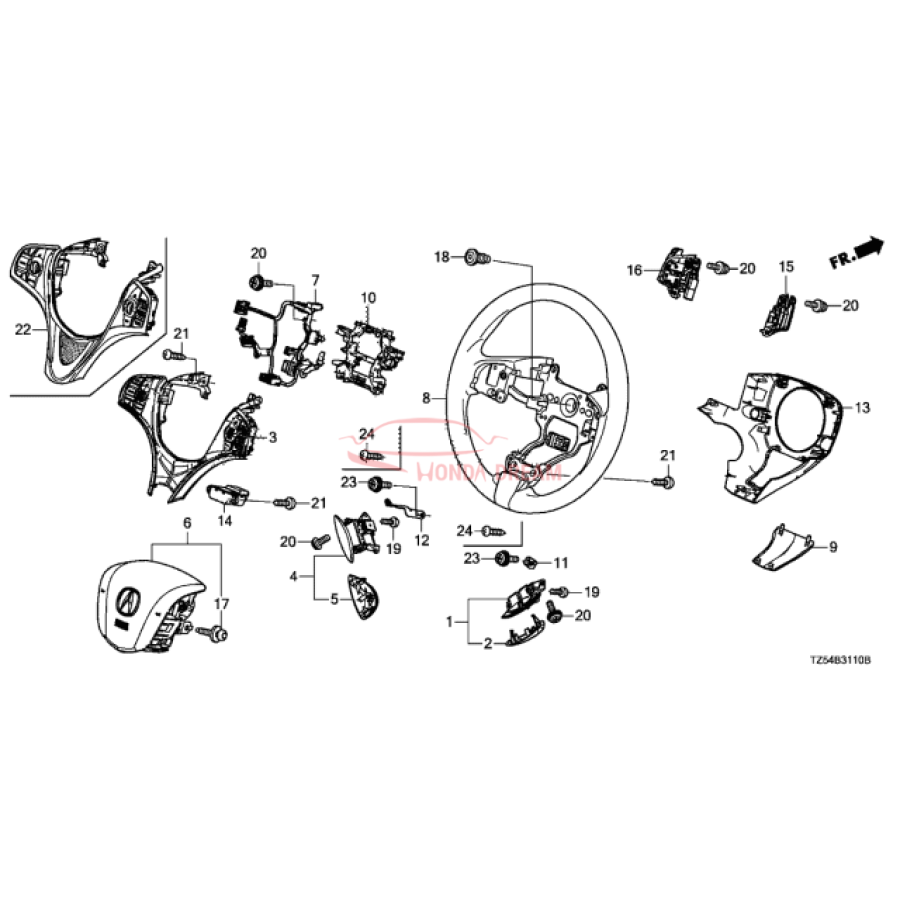 Steering Wheel (78501-TZ5-A62ZB) - 1