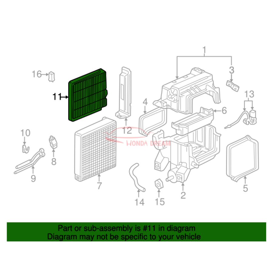 Фільтр системи вентиляції салону (80290-S0X-A01) - 2
