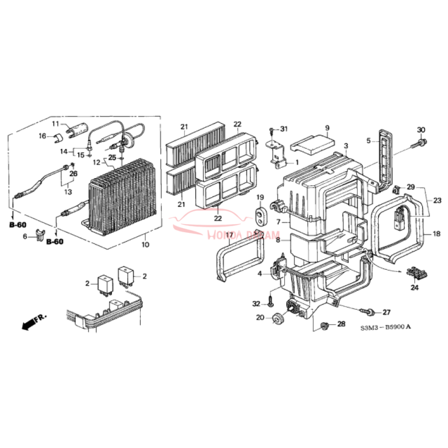 Фільтр системи вентиляції салону (80291-S84-A01) - 2