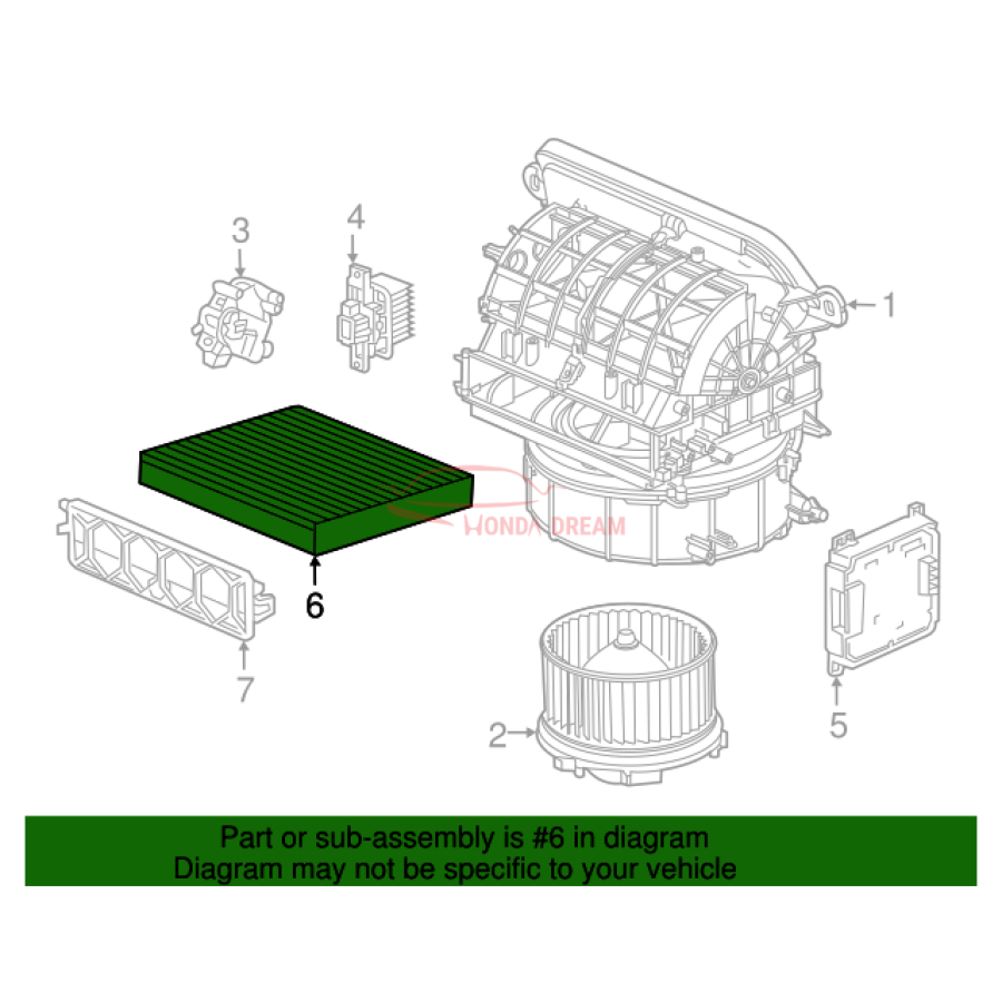 Фільтр системи вентиляції салону (80292-SDA-407) - 3