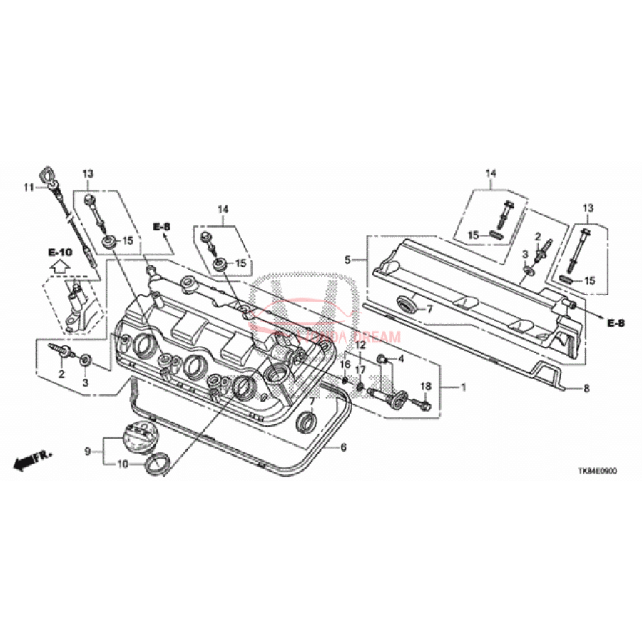 Шайба з ущільнювачем кришки ГБЦ (90442-P8A-A00) - 1