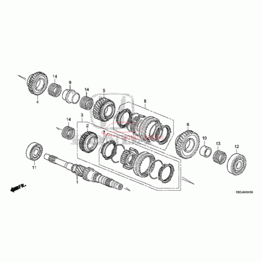 Bearning, Ball (91001-57A-006) - 1