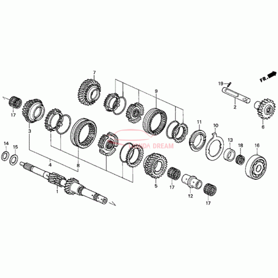 Шарикопідшипник (91004-P21-003) - 1