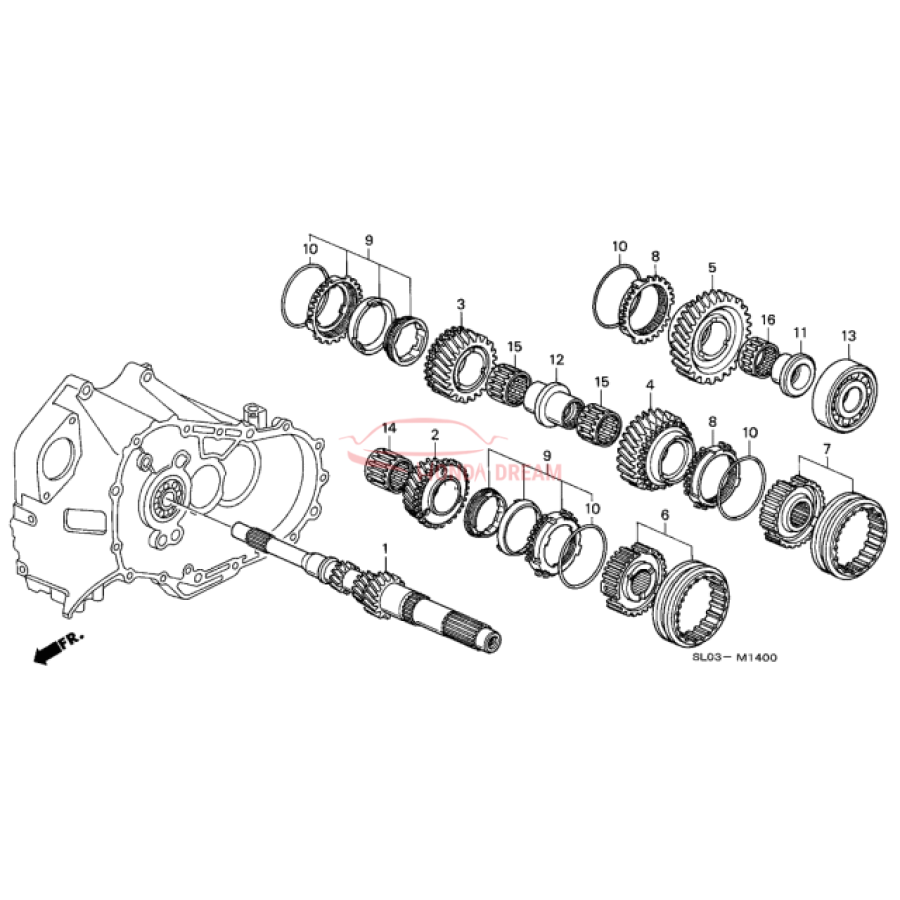 Bearning, Ball (91004-PR8-008) - 1