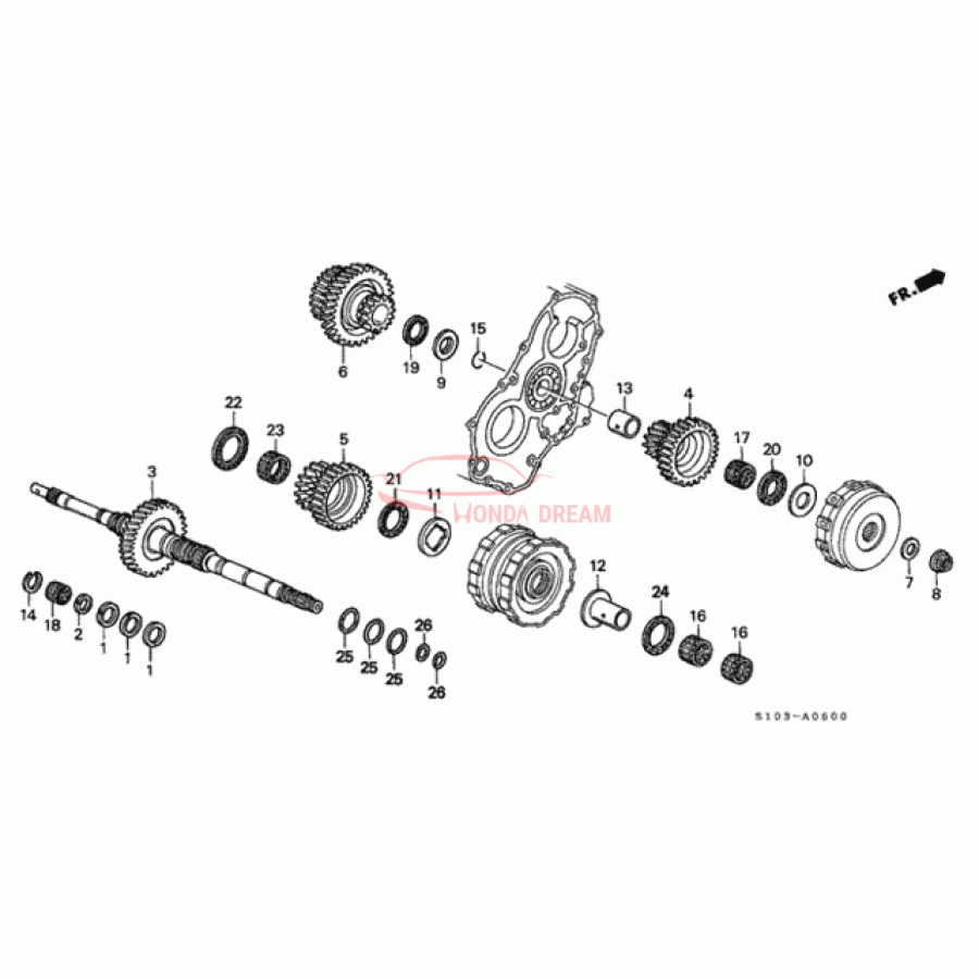 Шарикопідшипник (91011-P56-003) - 1