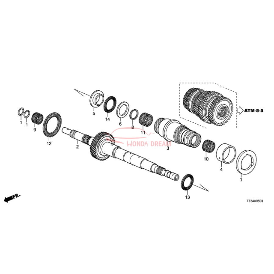 Шарикопідшипник (91017-50P-003) - 1