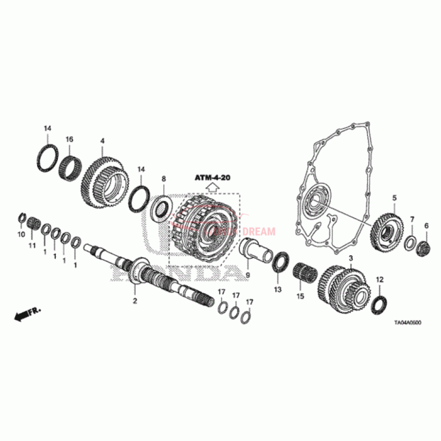 Шарикопідшипник (91018-PW7-A02) - 1