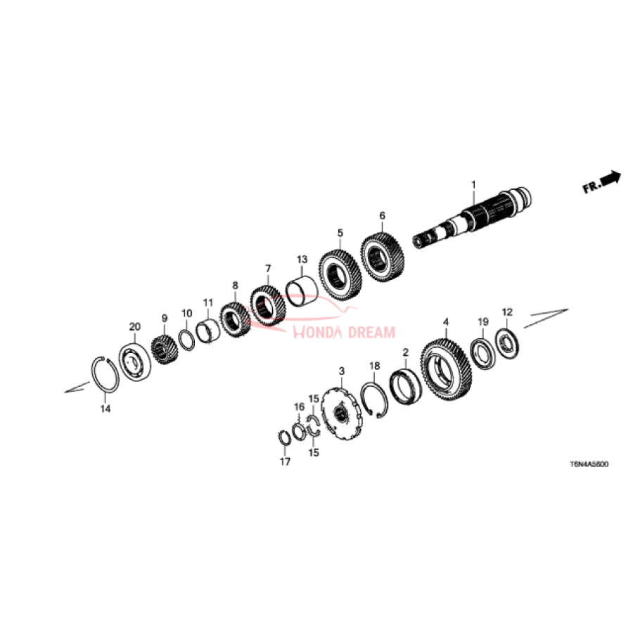 Bearning, Ball (91022-58H-A01) - 1