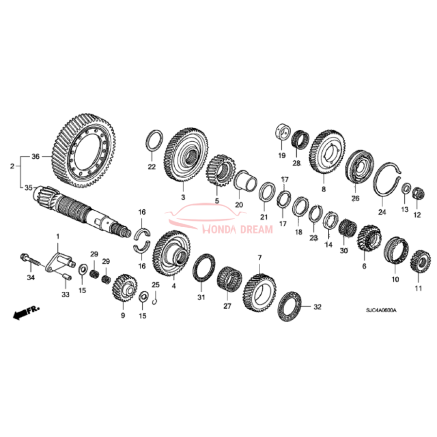 Шарикопідшипник (91025-PJ2-003) - 2