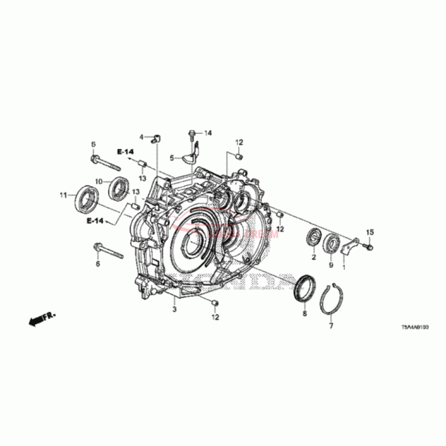 OIL SEAL,35X57X8 (91205-5T0-003) - 1