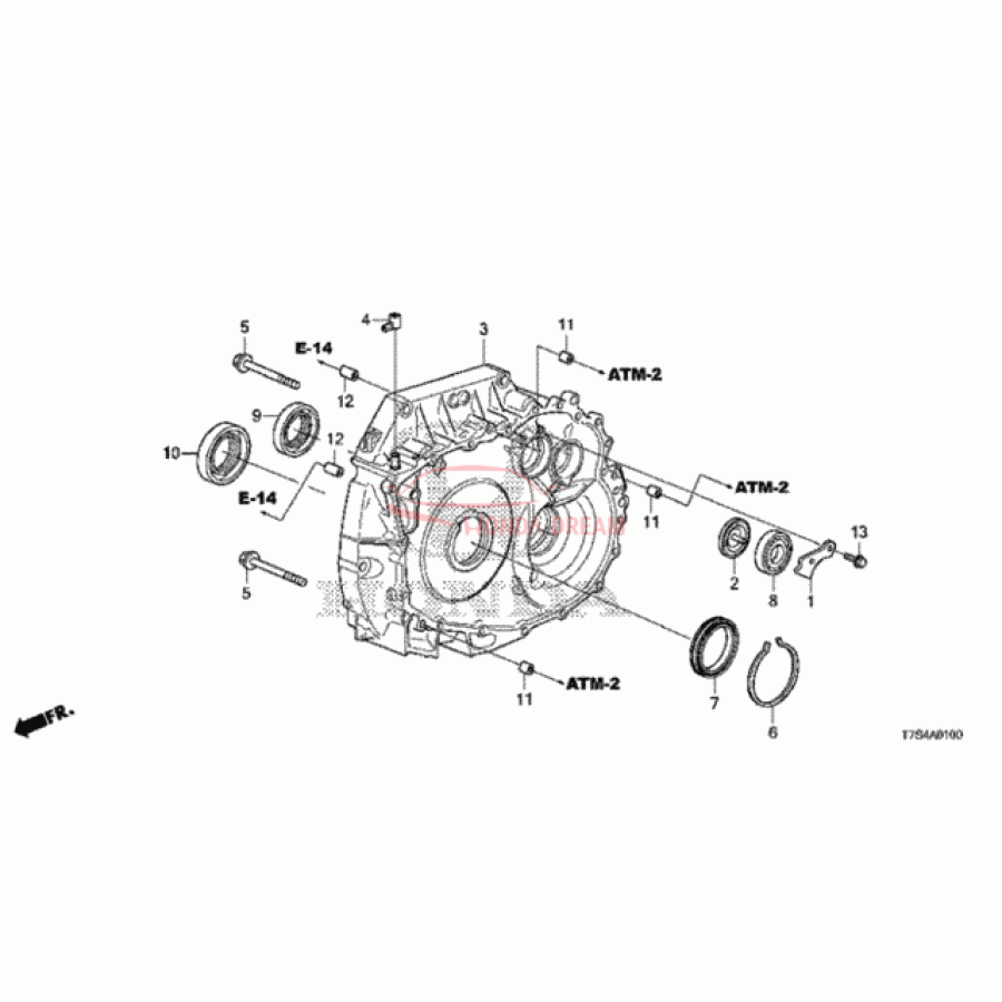 OIL SEAL,35X57X8 (91205-5T0-004) - 1