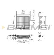 Air cleaner Bremsi (FA1041)