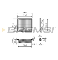 Air cleaner Bremsi (FA1045)