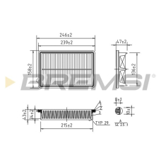 Air cleaner Bremsi (FA1053)