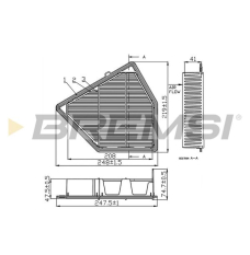 Air cleaner Bremsi (FA1076)