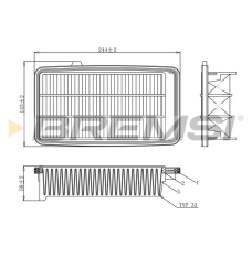 Air cleaner Bremsi (FA1109)